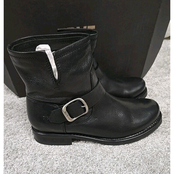 Frye Veronica Leather Ankle Booties Black Women’s Size 6.5 NWB - Picture 3 of 5